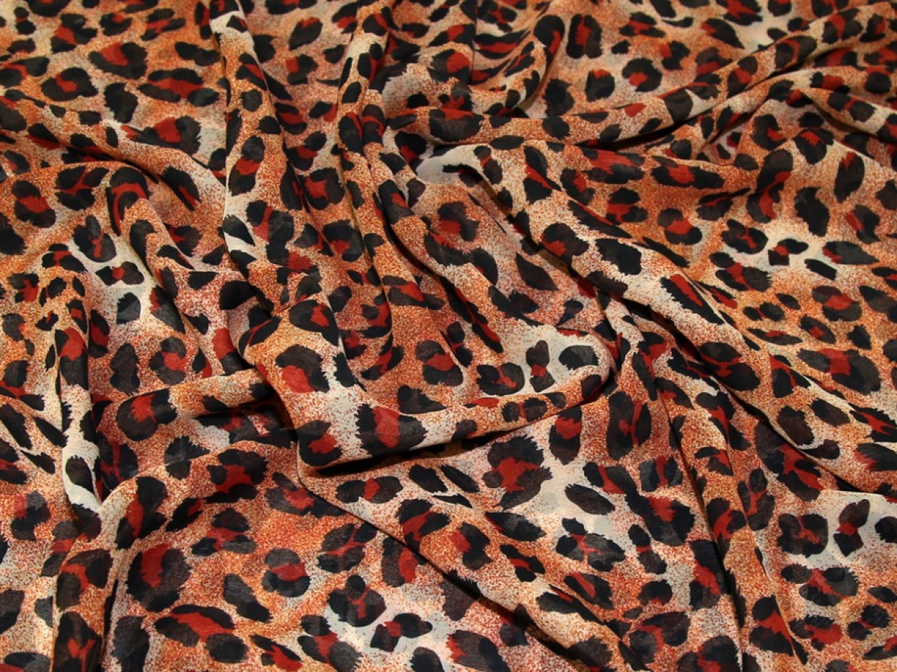 Sheer Chiffon Fabric Ginger