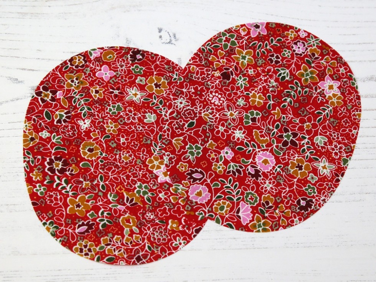 Patch Motif Floral Oval Red