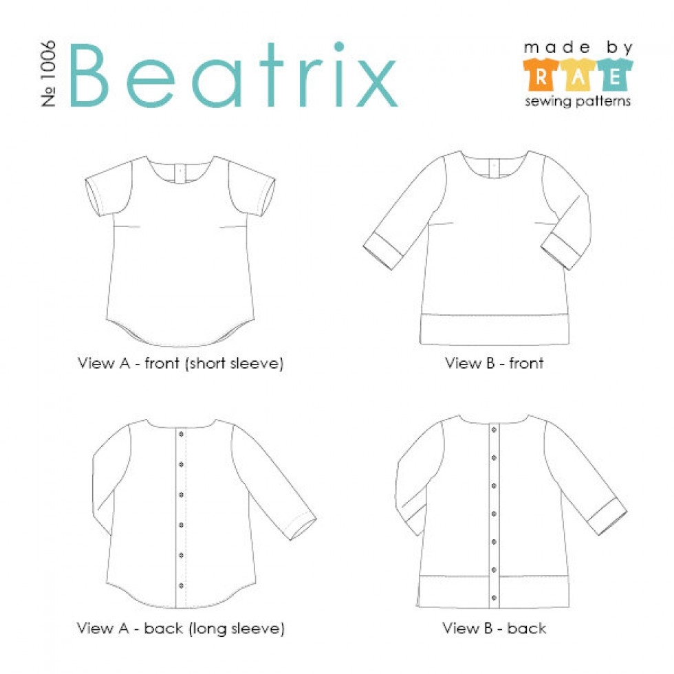 Made By Rae Paper Sewing Pattern Beatrix Top