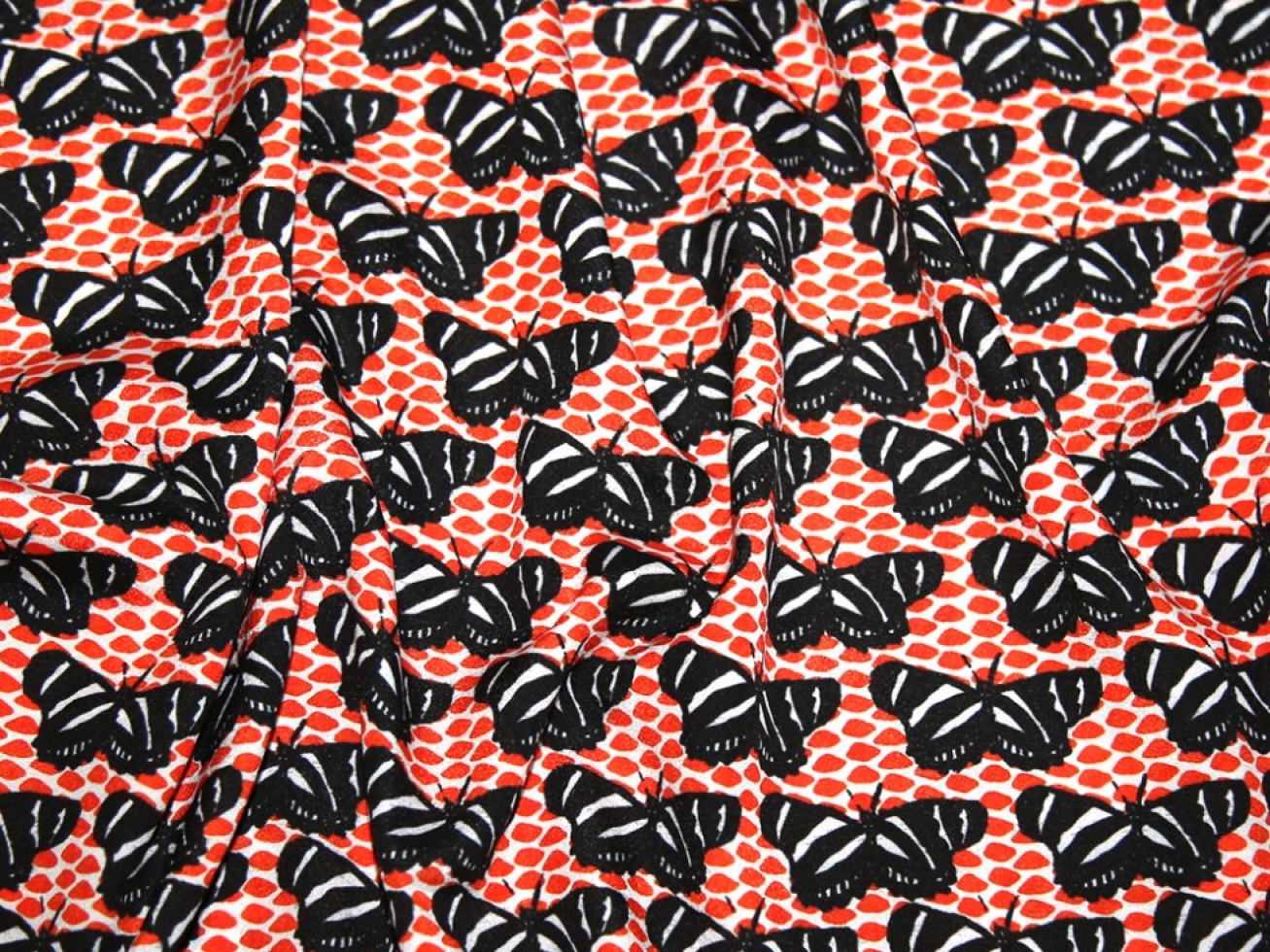 Soft Polyester Crepe Fabric Orange