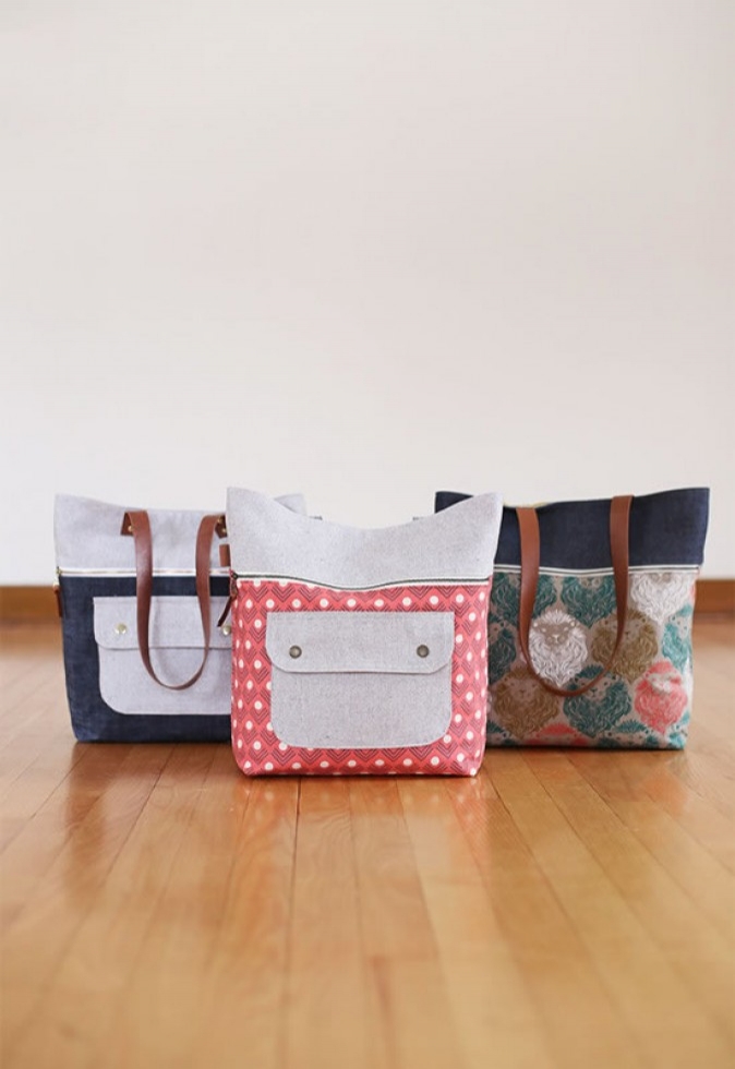 Noodlehead Paper Sewing Pattern Caravan Tote Bag