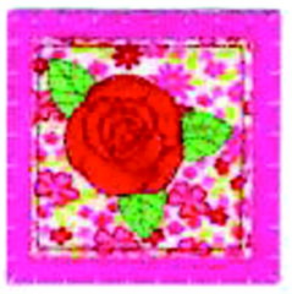 Craft Factory Patch Motif Quilted Rose