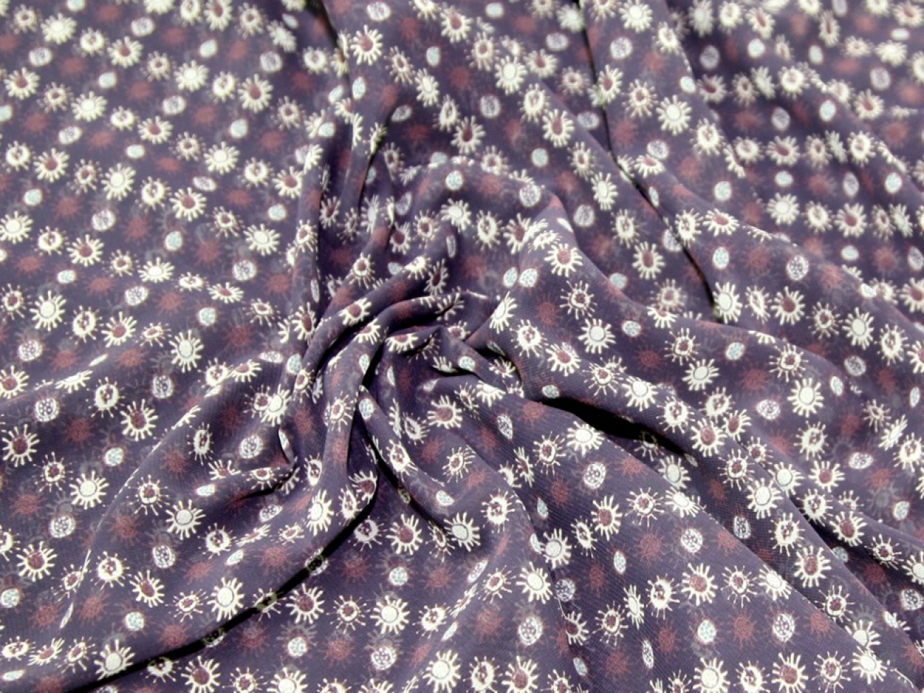Sheer Chiffon Fabric Aubergine