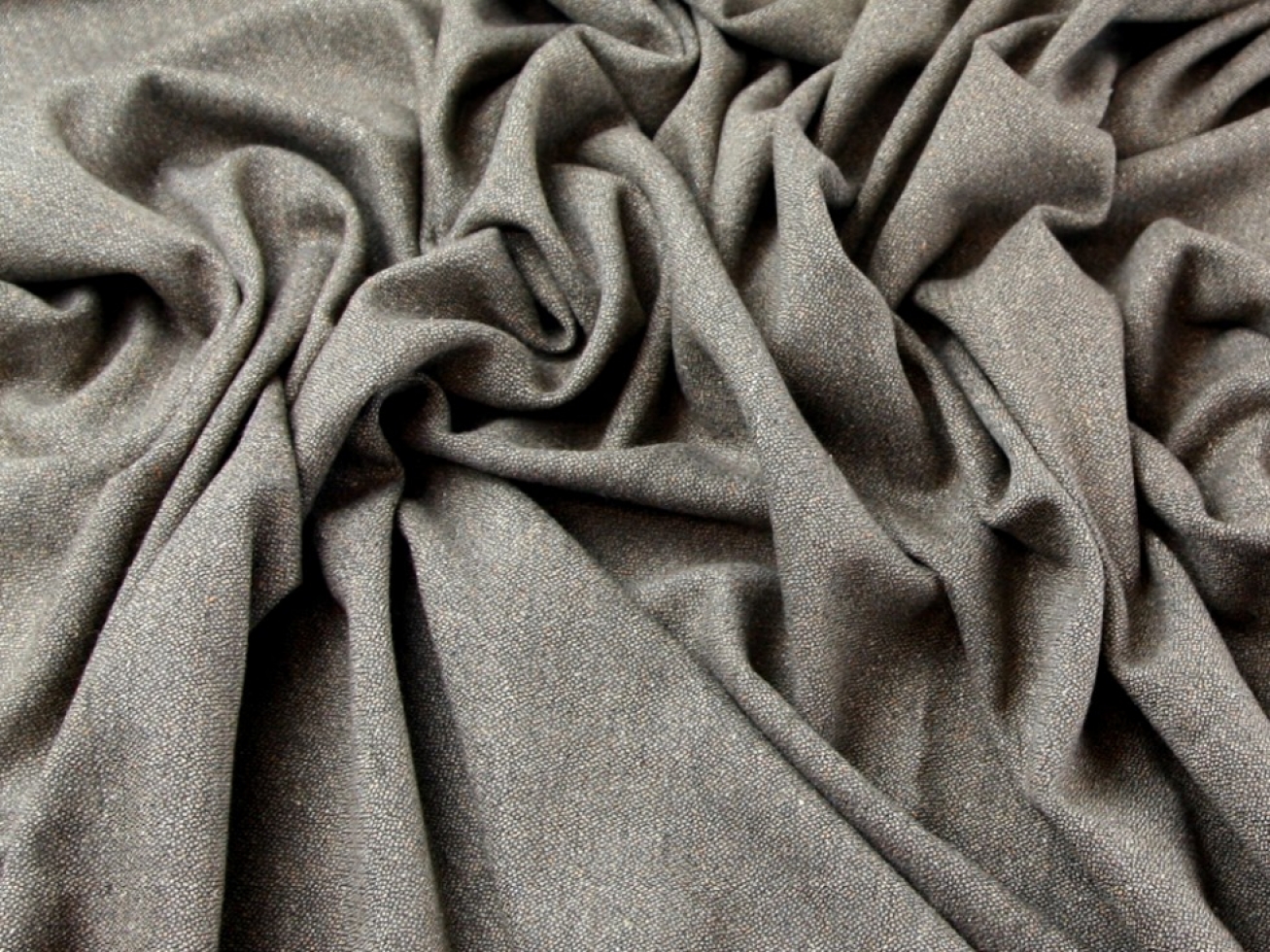 Wool Tweed Suiting Fabric Camel Brown