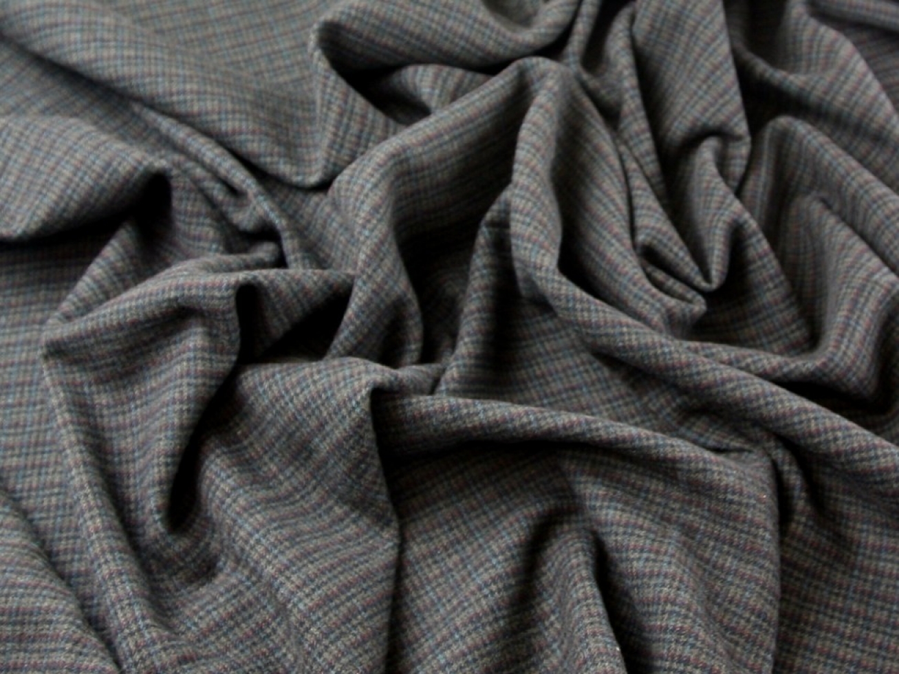 Wool Blend Coating Fabric Brown & Grey