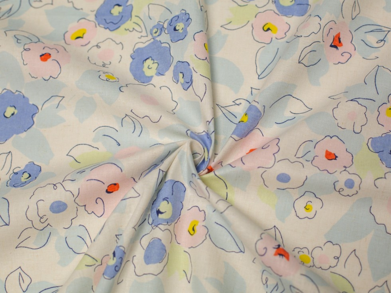 Linen Cotton Blend Fabric Multicoloured