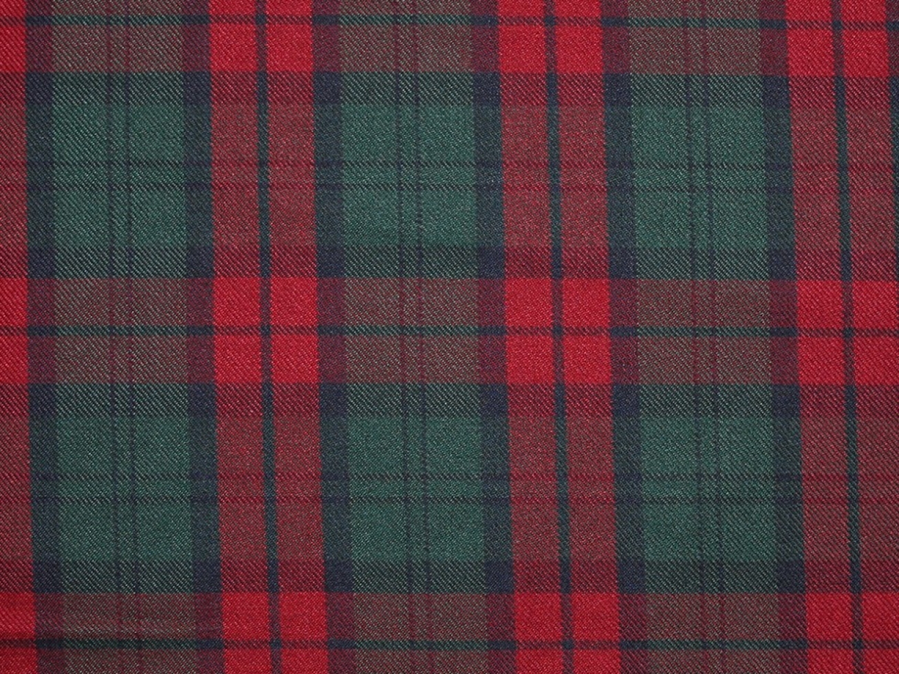 Twill Suiting Fabric Red & Green