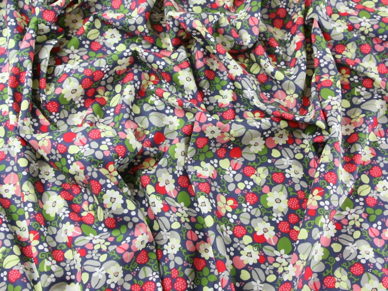 Cotton Lawn Fabric Multicoloured
