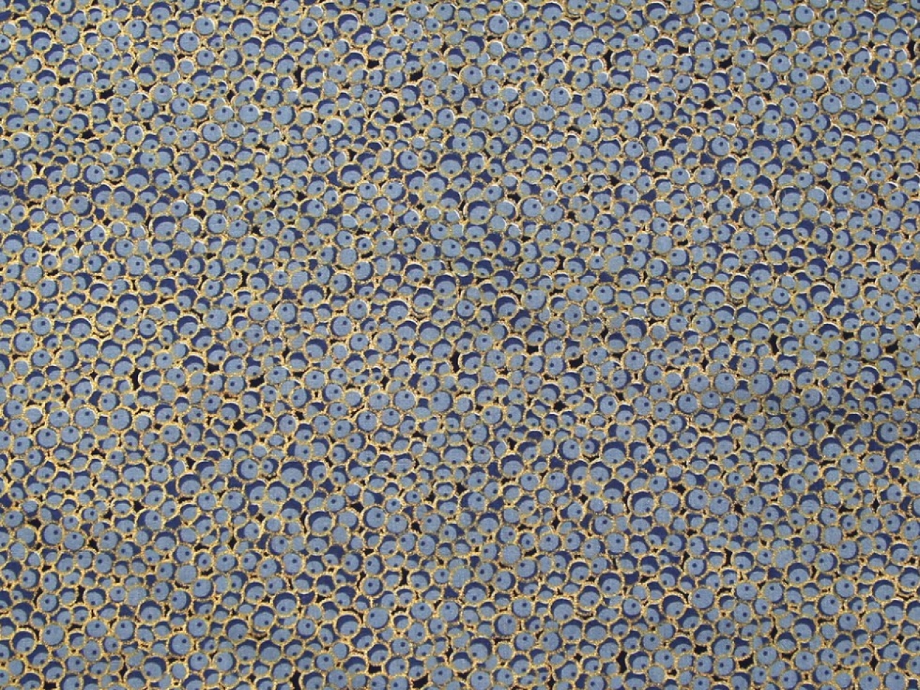 Metallic 100% Cotton Poplin Fabric Blue
