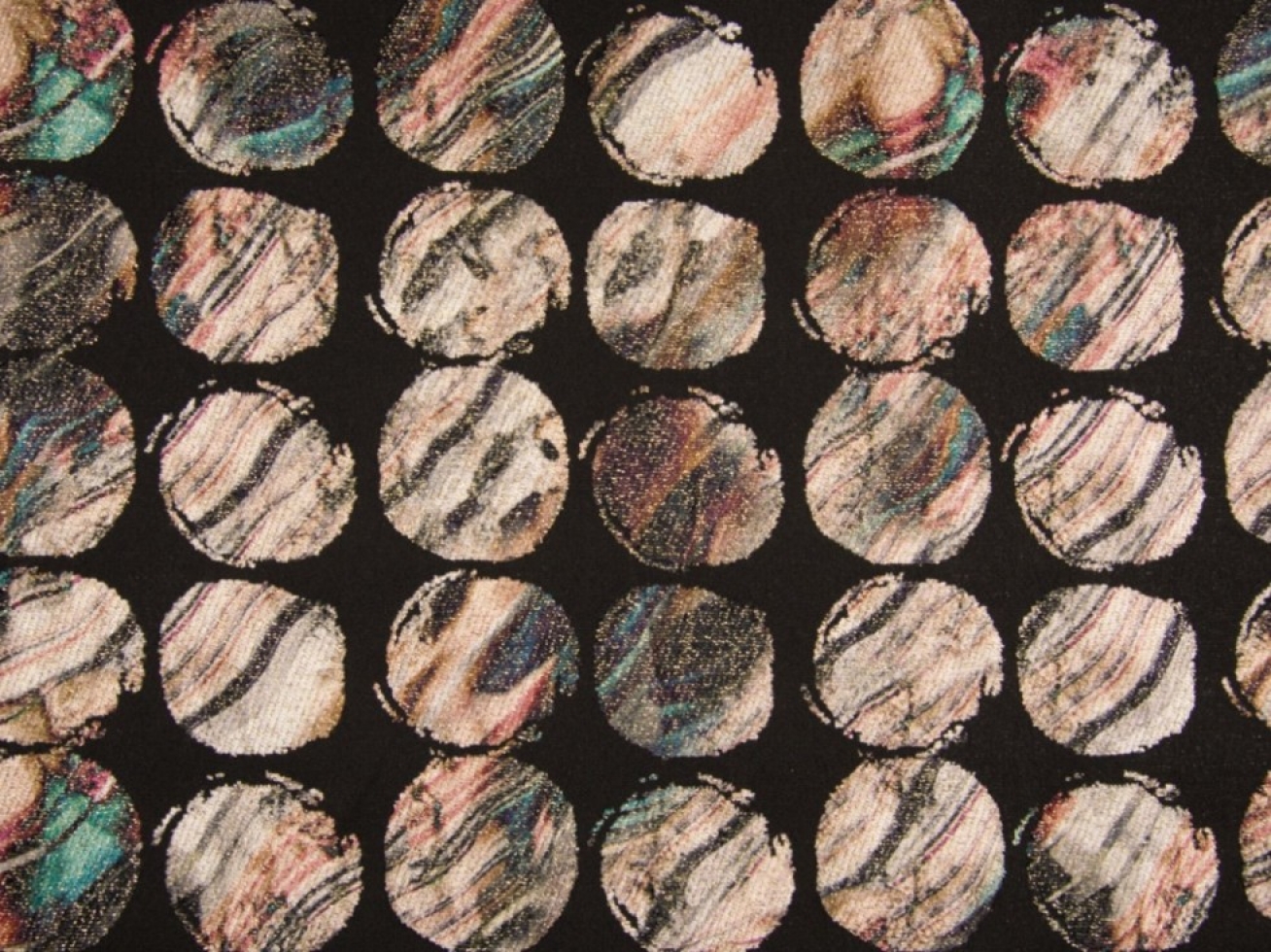 Metallic Woven Brocade Fabric Multicoloured