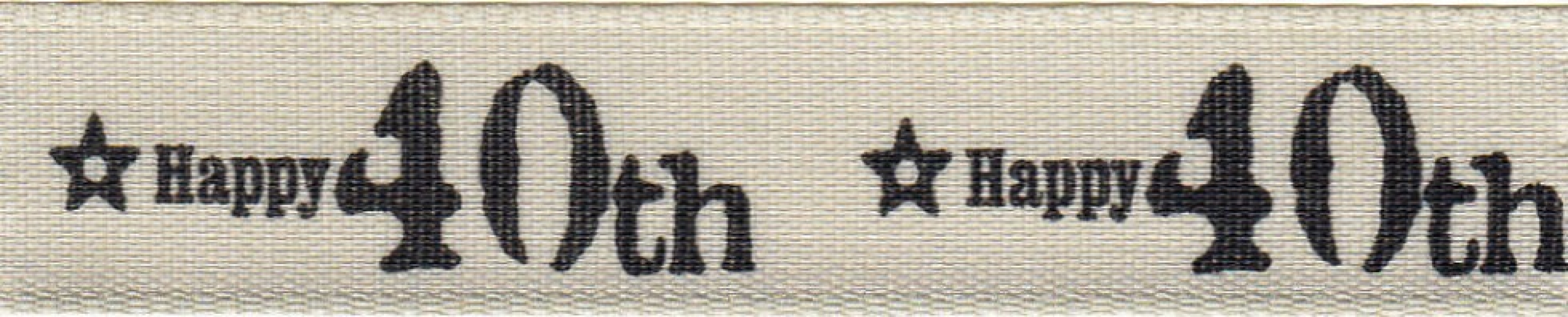 Berisfords Happy 40th Birthday Ribbon