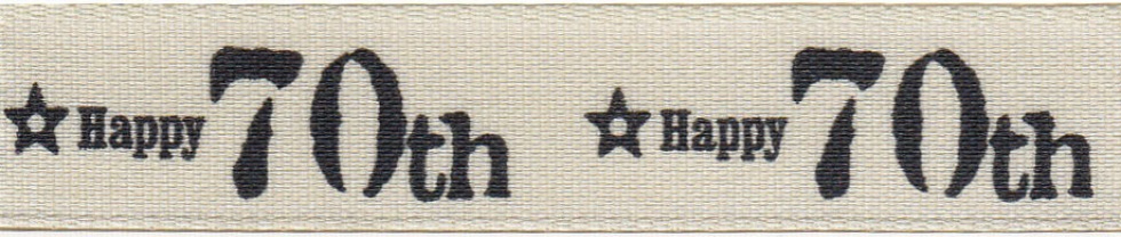 Berisfords Happy 70th Birthday Ribbon
