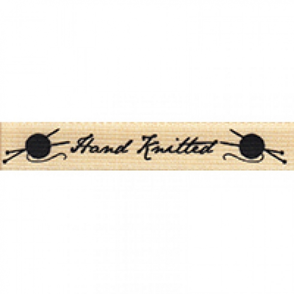 Berisfords Hand Knitted Ribbon 1 Black on Cream