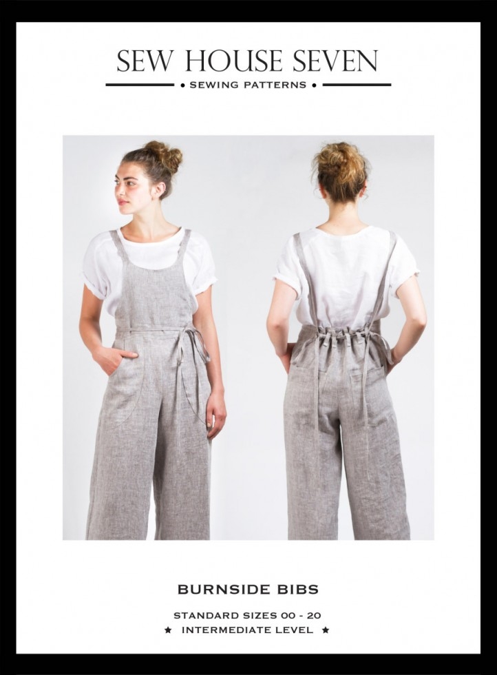 Sew House Seven Paper Sewing Pattern Burnside Bibs