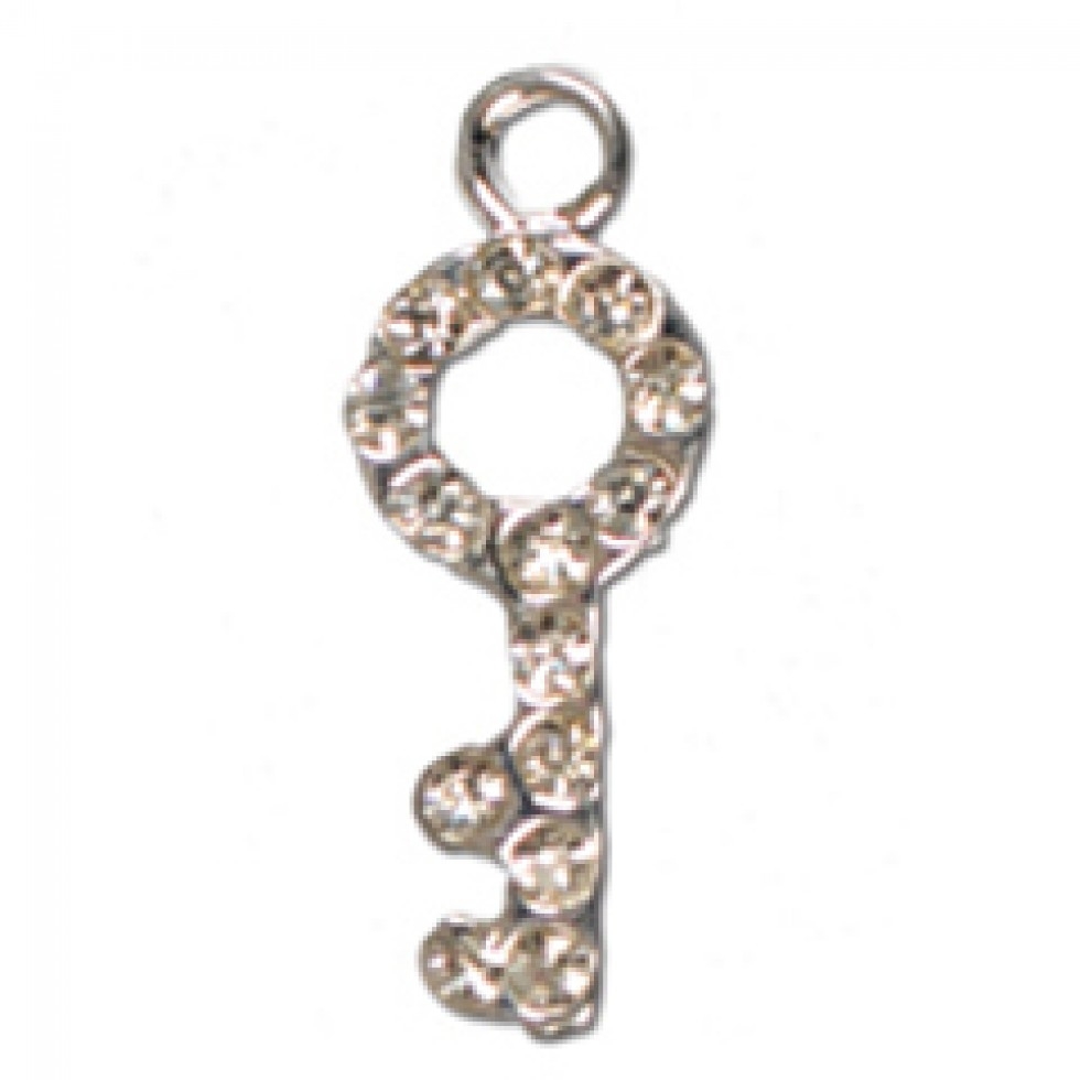 Trimits Rhinestone Metal Charm Silver Crystal
