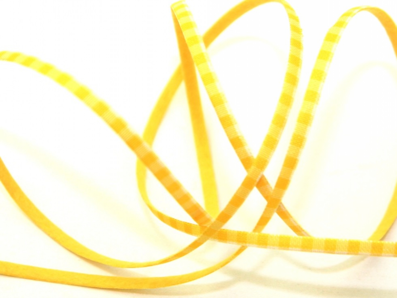 Felt Gingham Ribbon Yellow