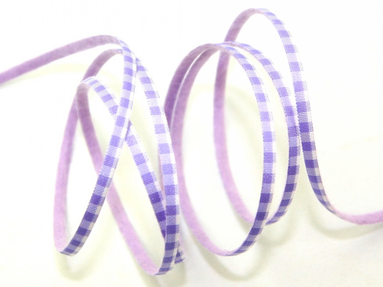Felt Gingham Ribbon Lilac