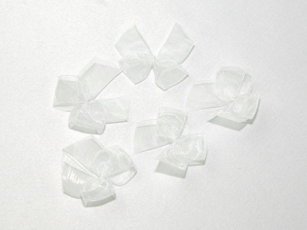 Organza Ribbon Bows White