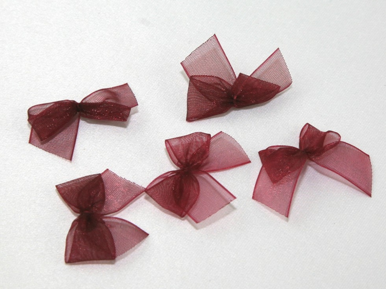 Organza Ribbon Bows Wine