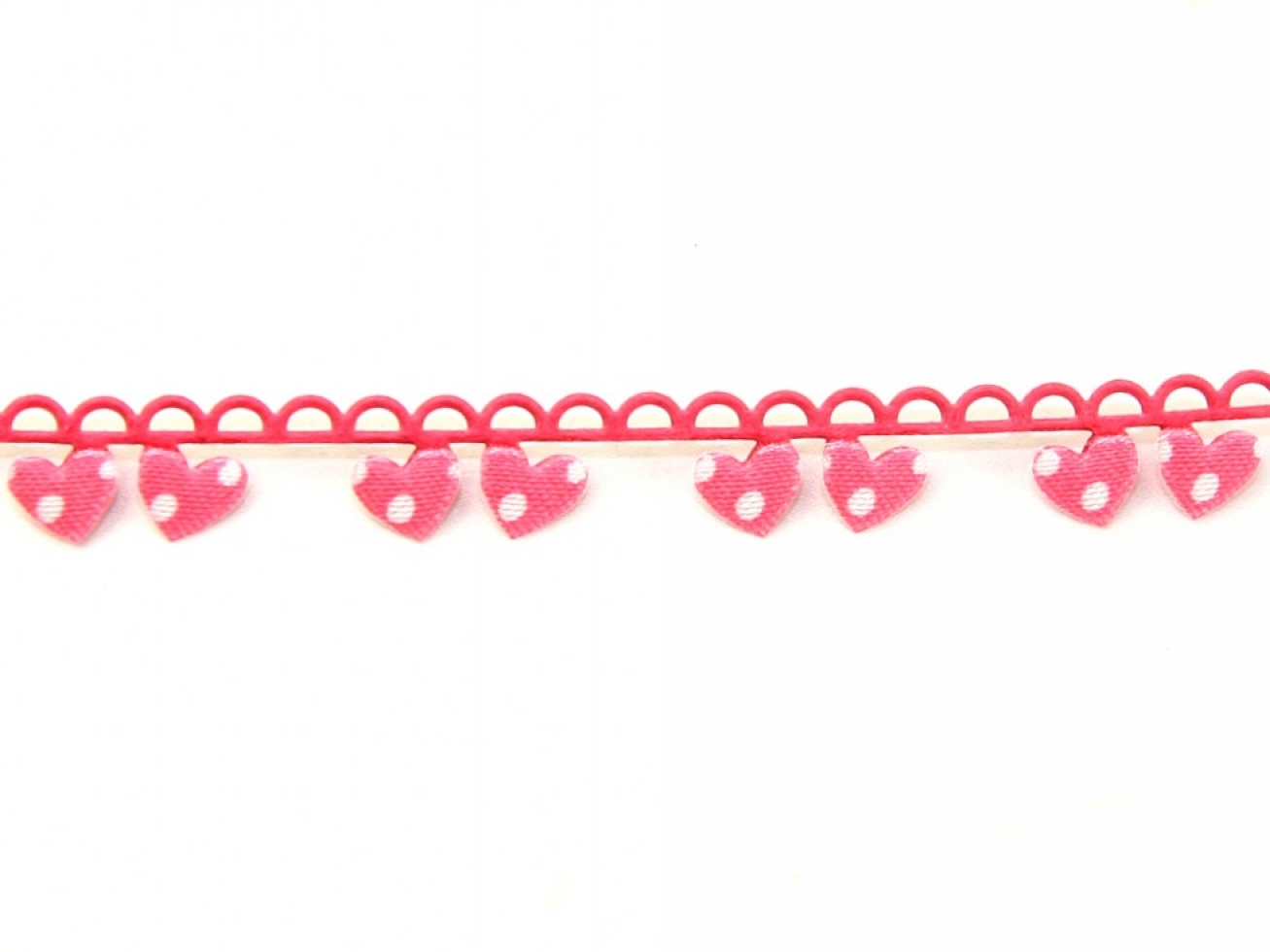 Heart Garland Ribbon Pink