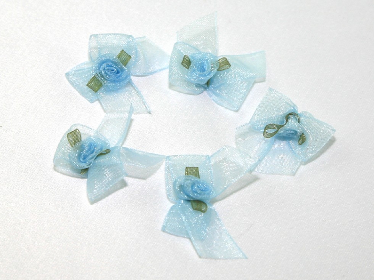Organza Ribbon Bows Blue