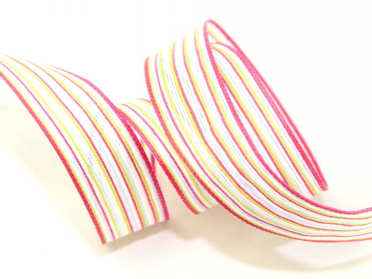 Wired Edge Ribbon Pink & Lime