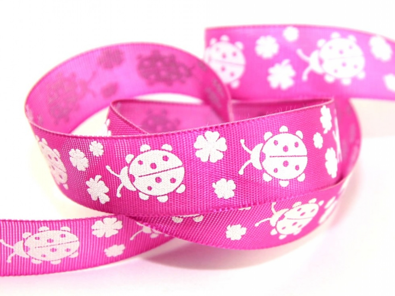 Ladybird Ribbon Cerise Pink