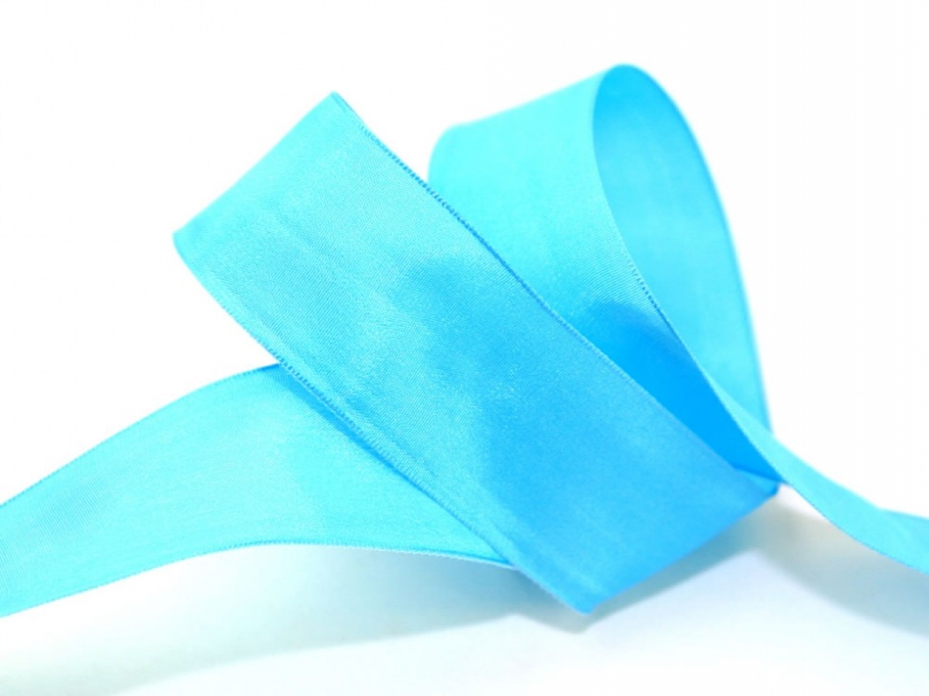 Wire Edge Taffeta Ribbon Turquoise