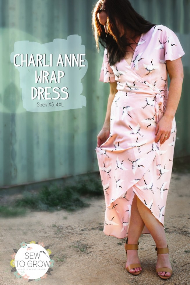 Sew To Grow Paper Sewing Pattern Charli Anne Wrap Dress