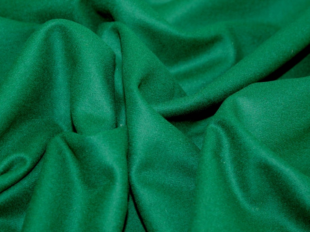 Wool Baize Fabric Holly Green