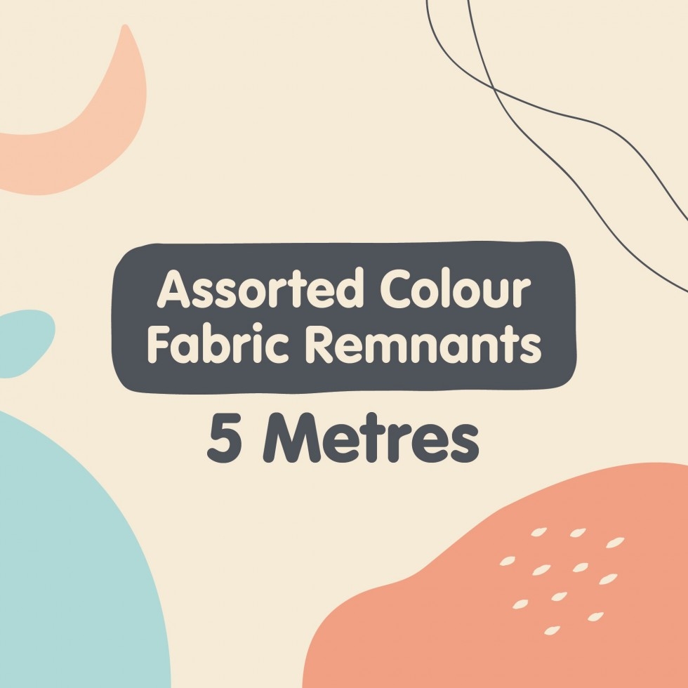 Fabric Remnants Assorted Colours 5mt