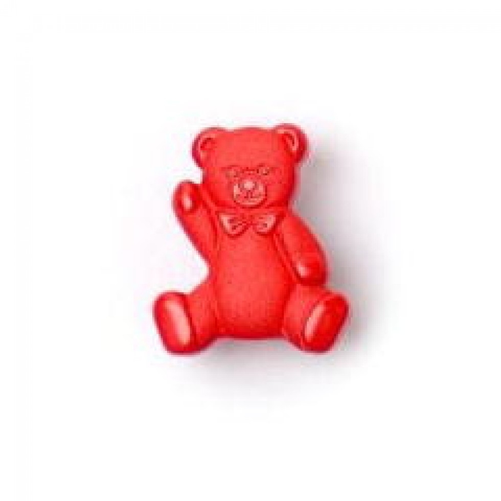 Crendon Teddy With Bow Buttons Red