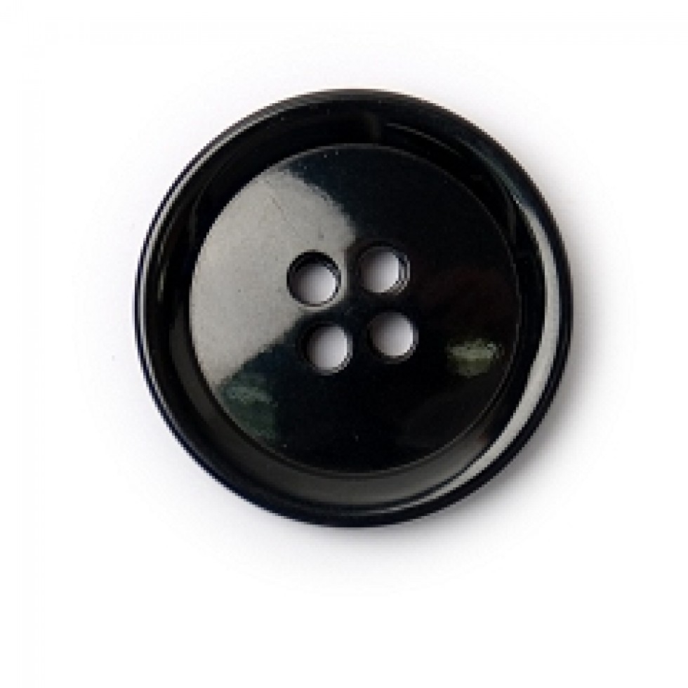 Crendon Round Plastic Coat Buttons Black