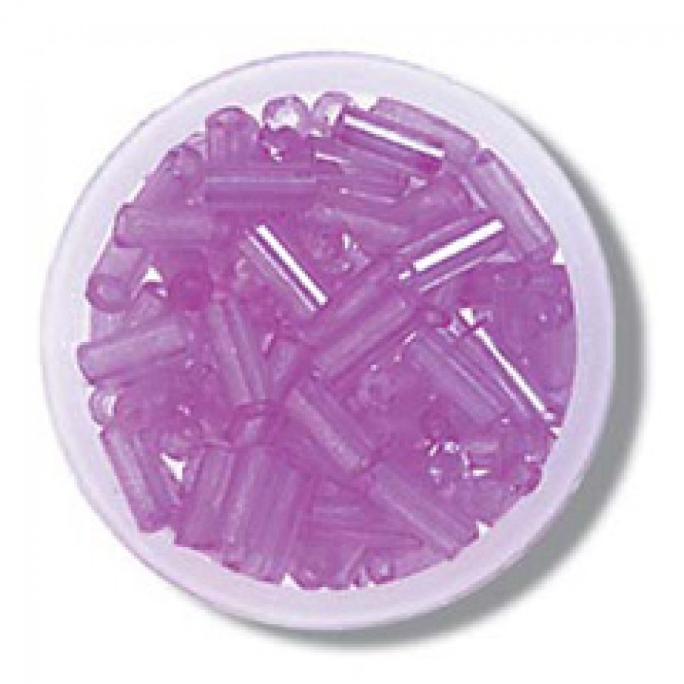 Trimits Glass Bugle Beads Pink