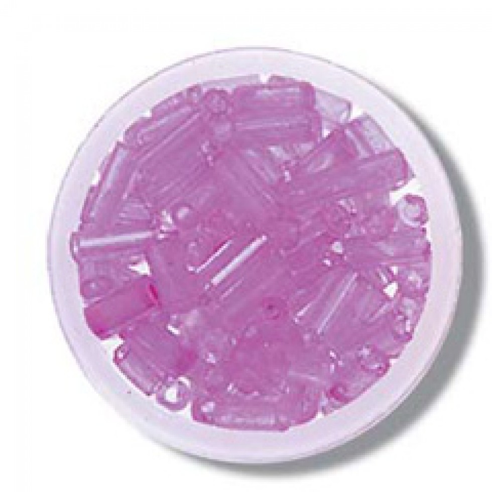 Trimits Glass Bugle Beads Fuchsia