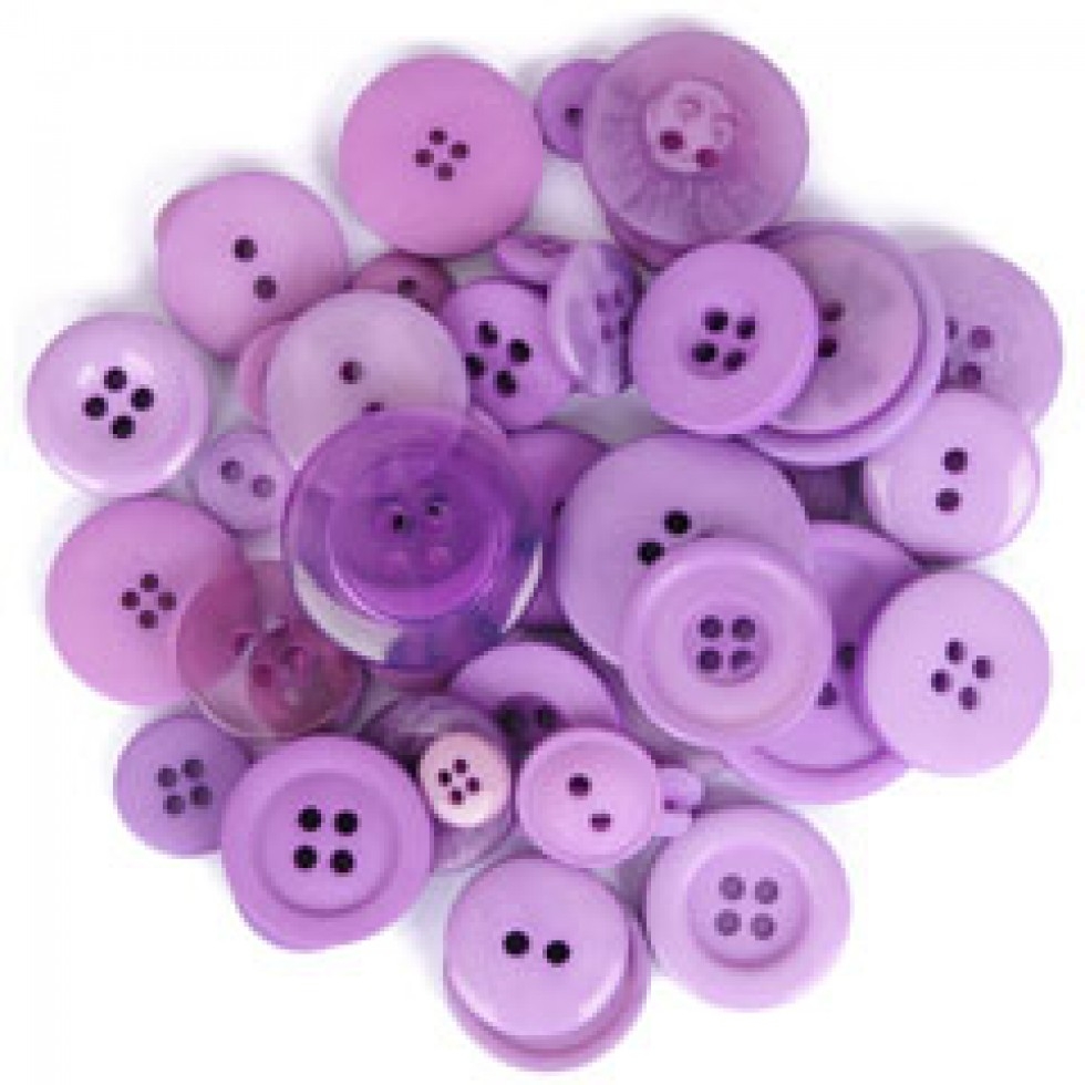 Trimits Assorted Buttons for Crafts Lilac
