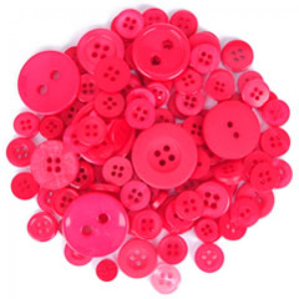 Trimits Assorted Buttons for Crafts Burgundy