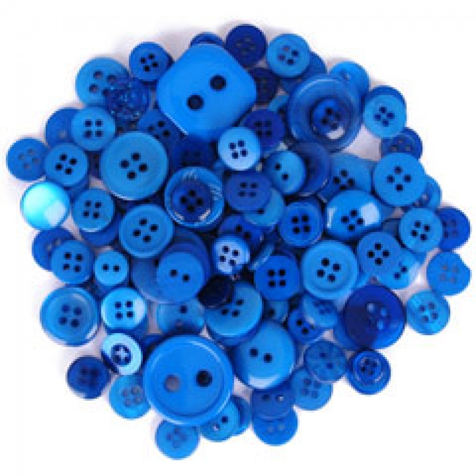 Trimits Assorted Buttons for Crafts Blue