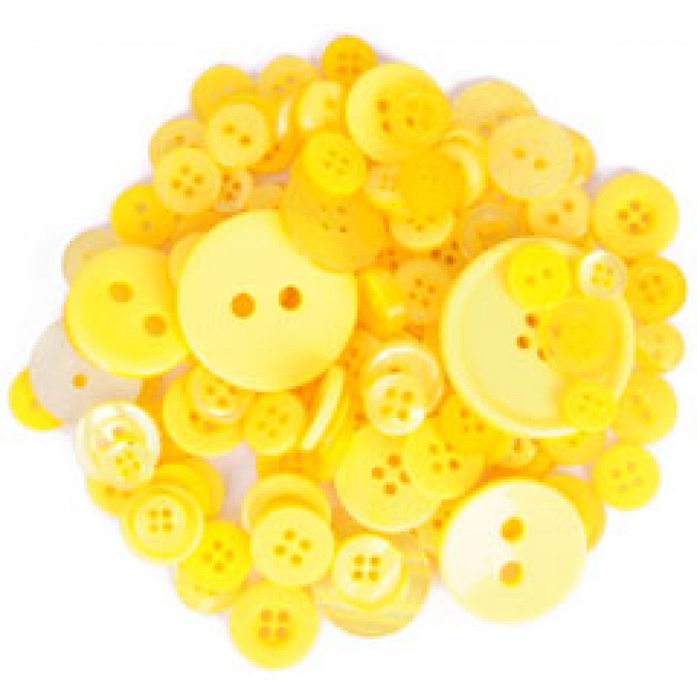 Trimits Assorted Buttons for Crafts Yellow