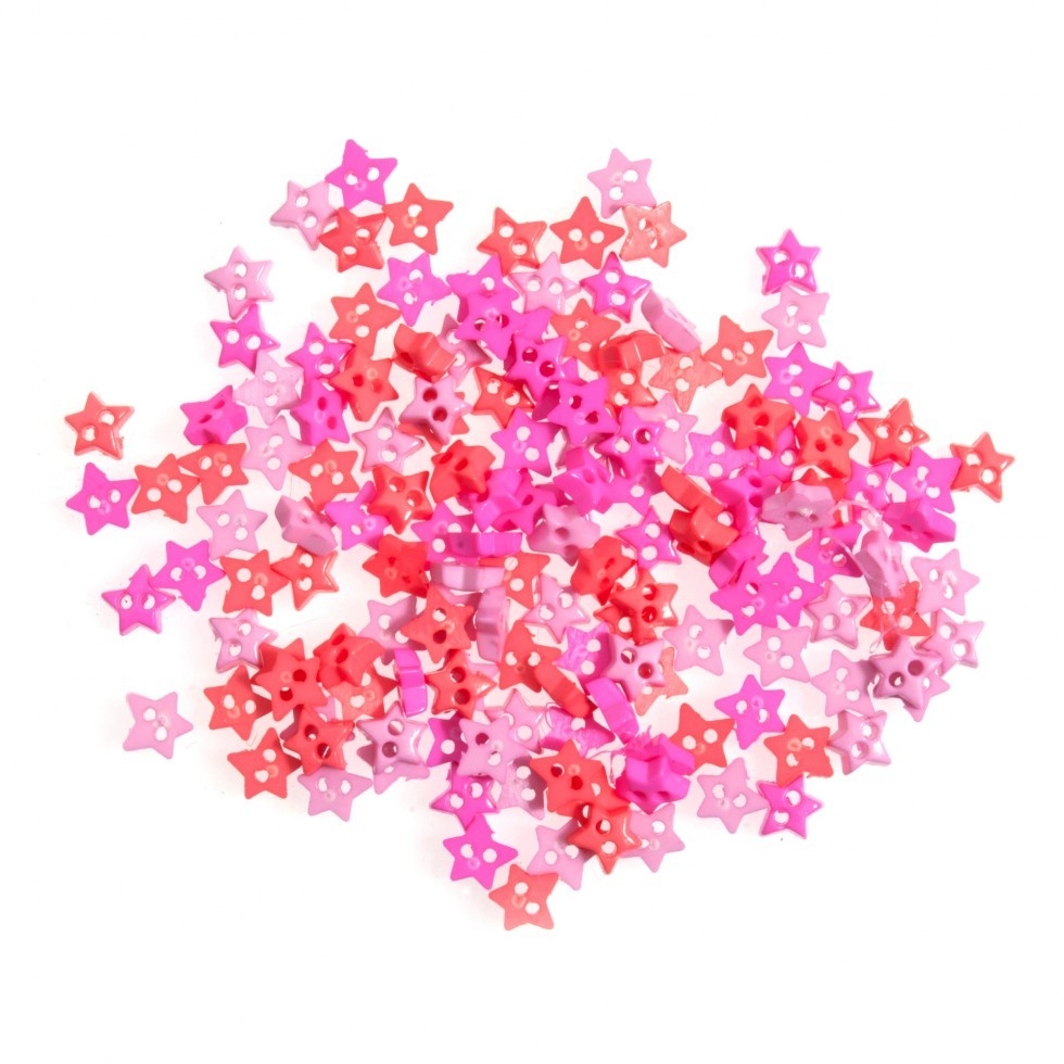 Trimits Star Miniature Buttons Pink
