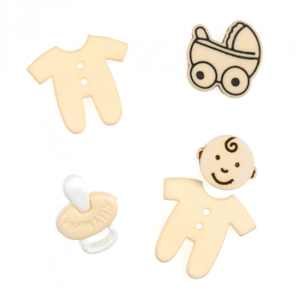 Trimits Baby Novelty Buttons Yellow
