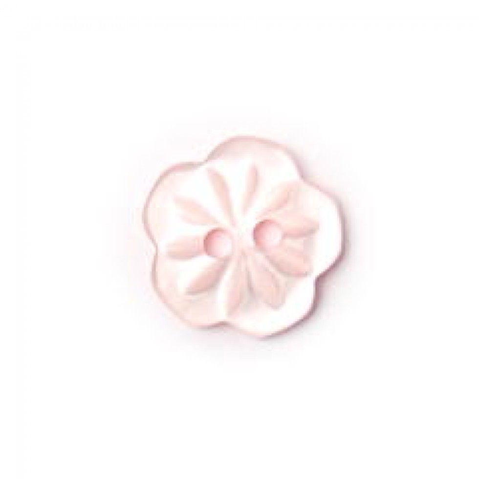 Crendon Carved Flower Buttons Pale Pink