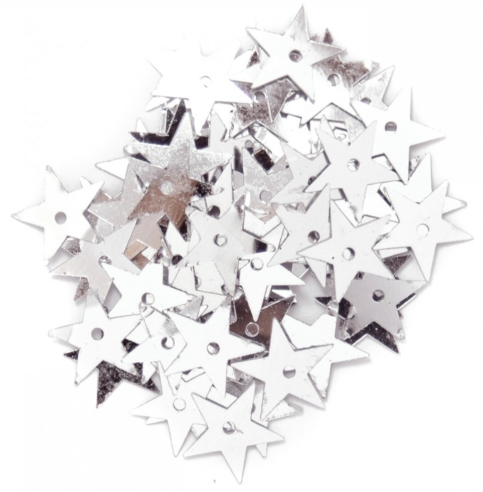 Craft Factory Star Sequins Silver