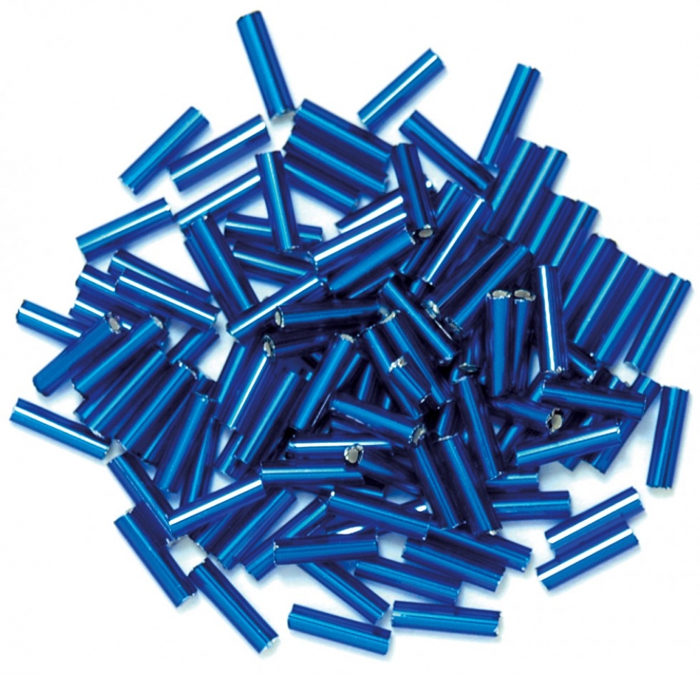 Craft Factory Glass Bugle Beads Royal Blue