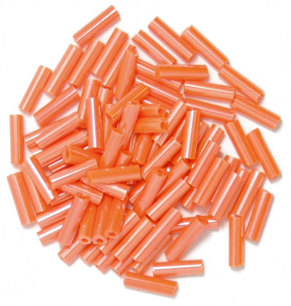 Craft Factory Glass Bugle Beads Apricot