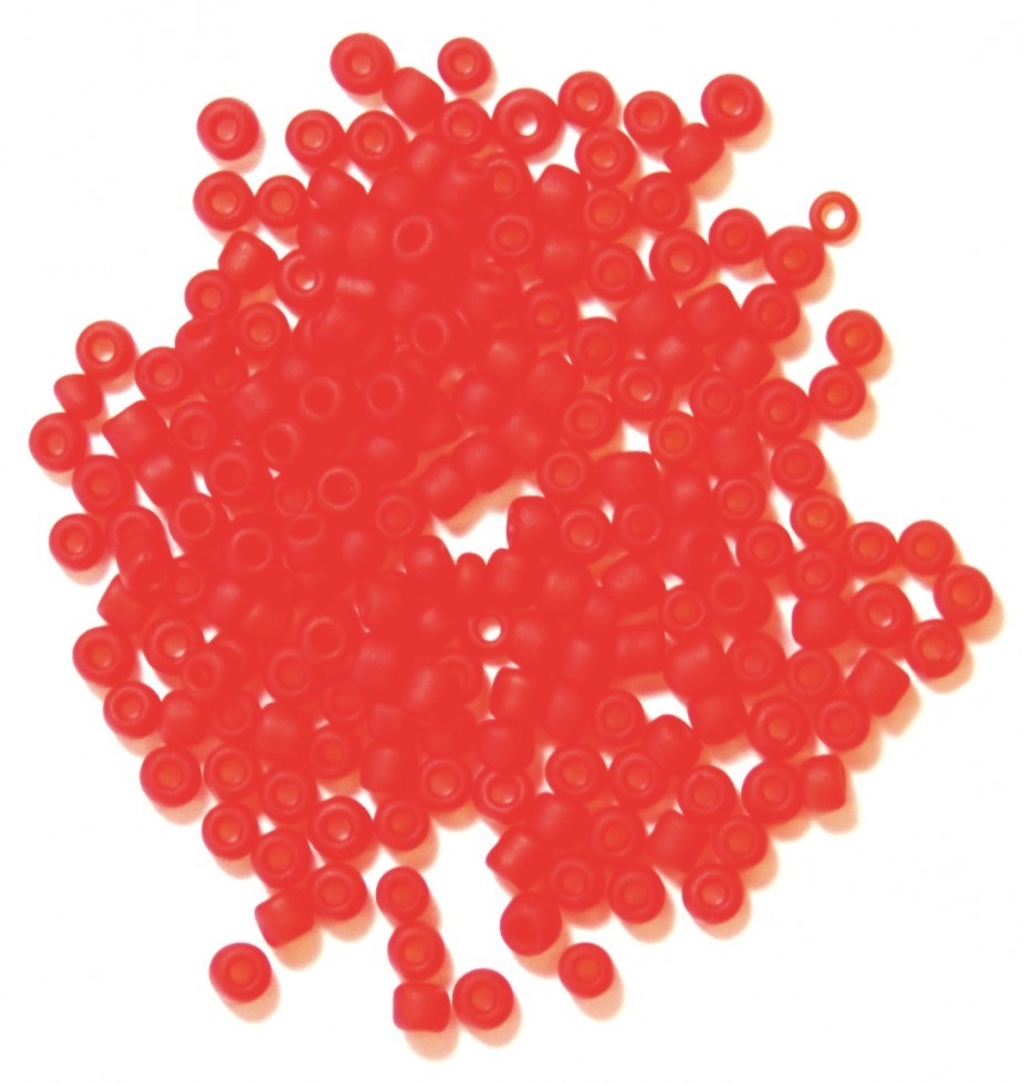 Craft Factory Frosted Rocailles Beads Red