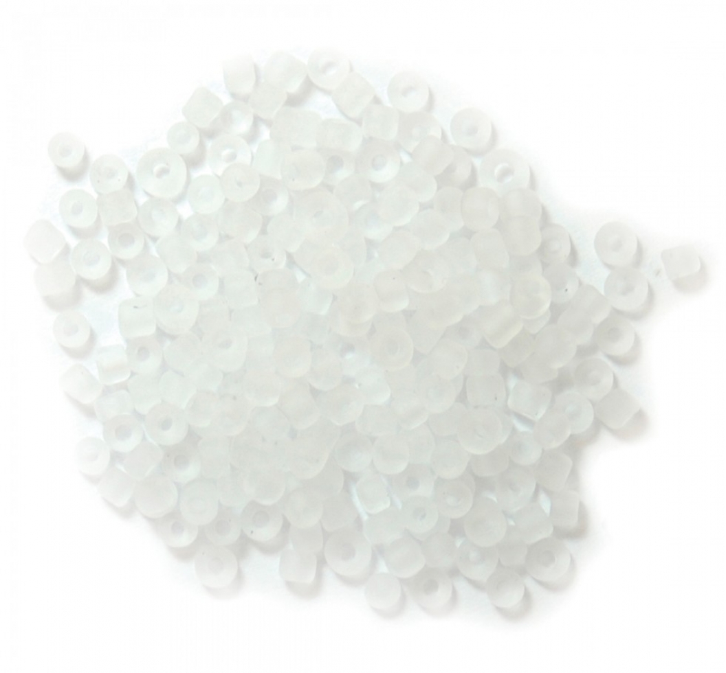 Craft Factory Frosted Rocailles Beads White