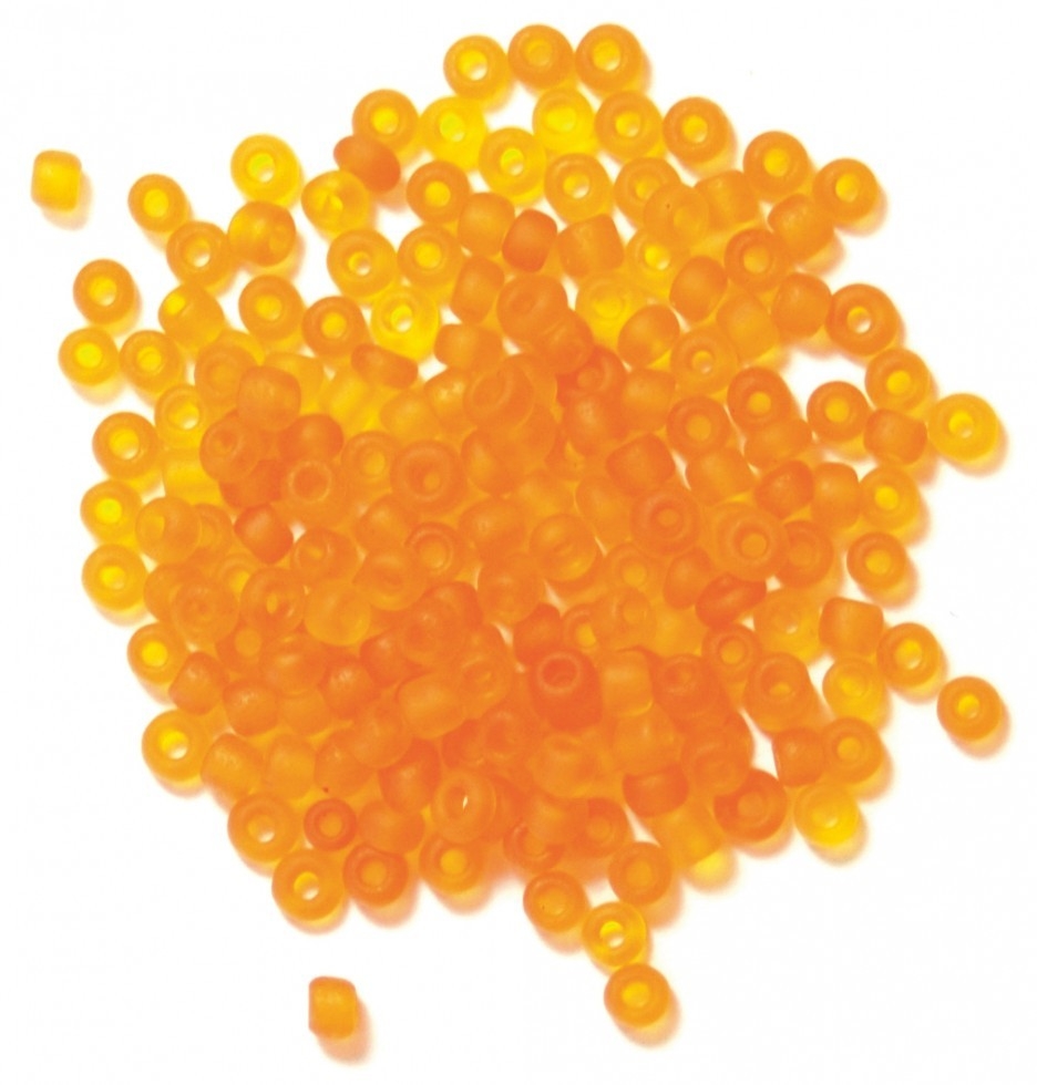 Craft Factory Frosted Rocailles Beads Orange