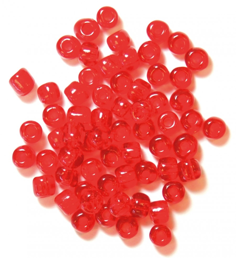 Craft Factory Glass E Beads Red