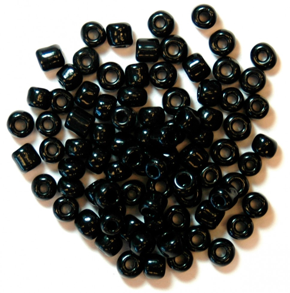 Craft Factory Glass E Beads Black